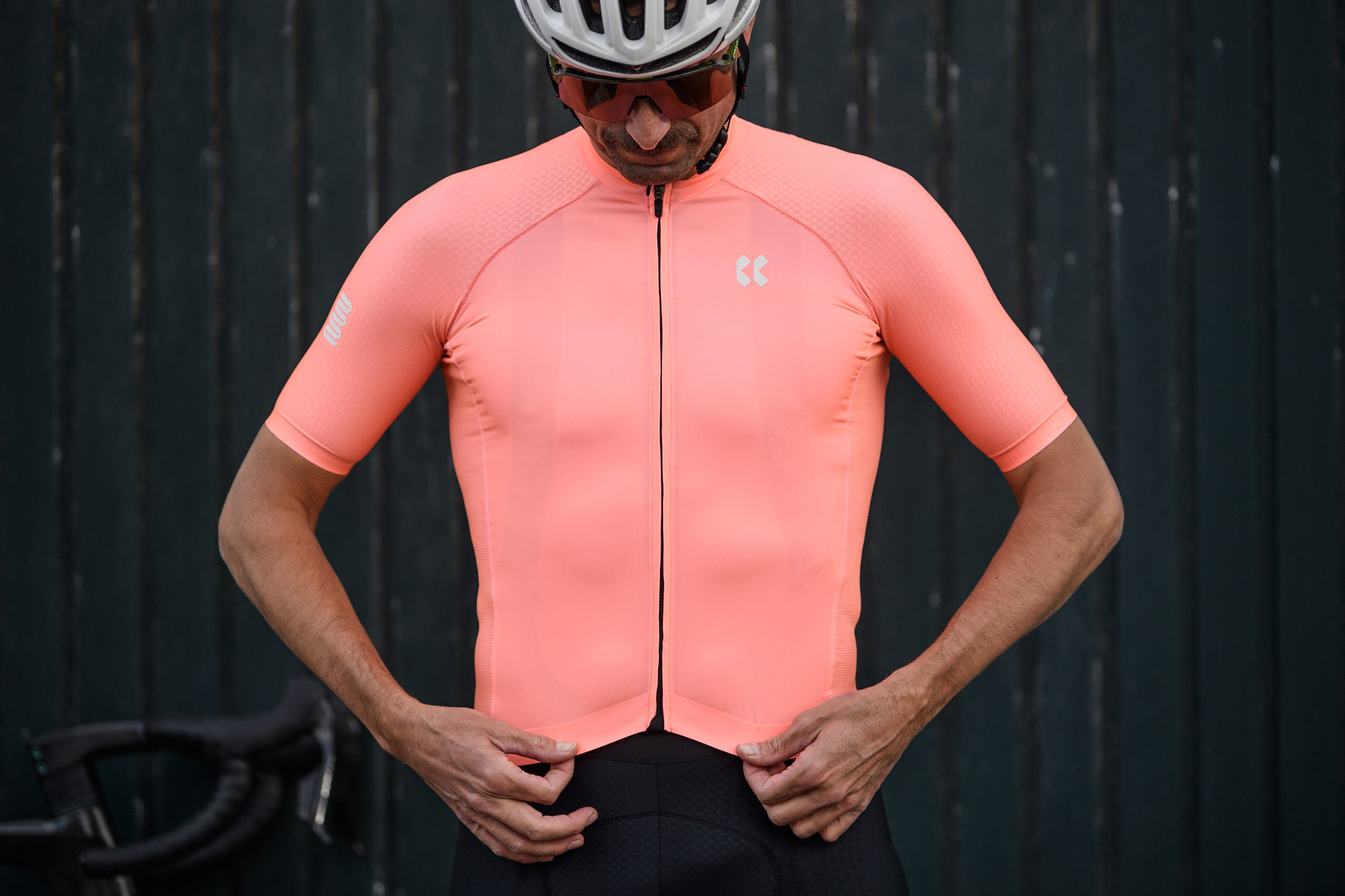 Men's cycling short sleeve jersey RAZOR | PASSION Z6 Solar Orange